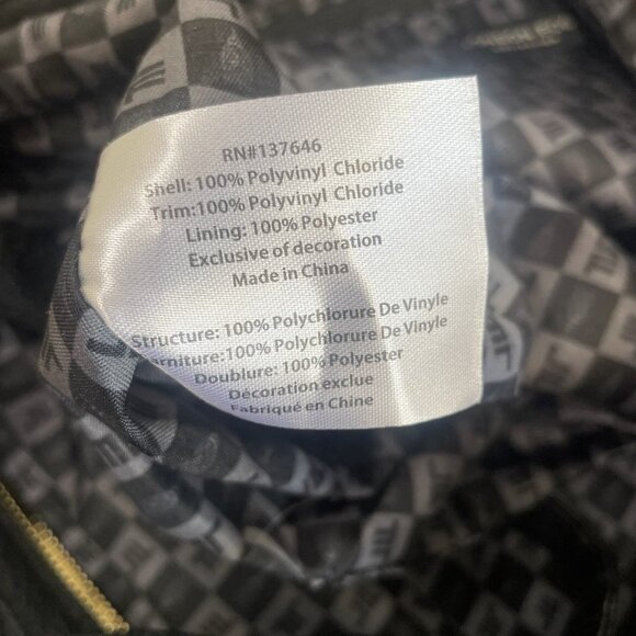 London Fog Laura Large Tote Bag Black Vegan Leather Shoulder Purse - Picture 6 of 11